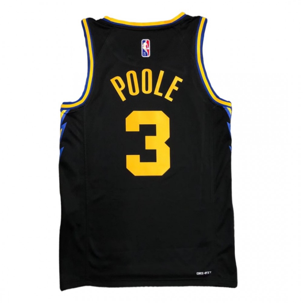 Men's Golden State Warriors Jordan Poole #3 Black 2021/22 Swingman Jersey - City Edition-Pro Kit Vault | Brand New 26/27 Sports Jerseys
